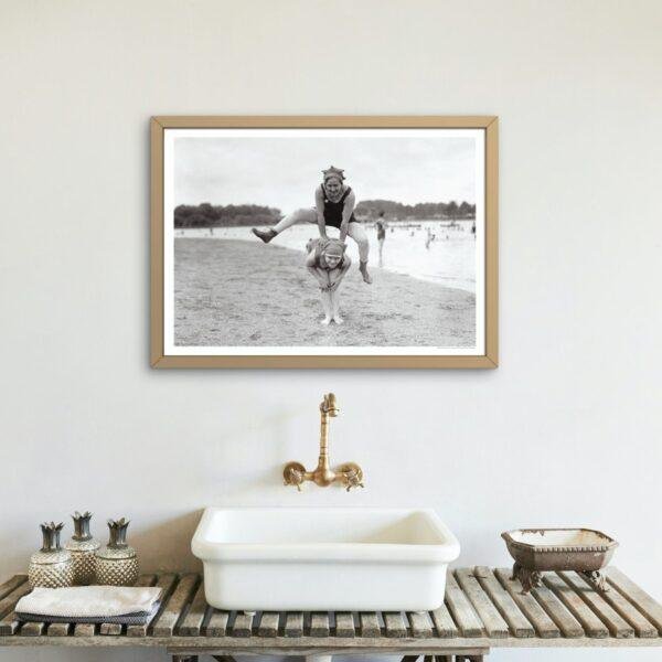 Vintage Beach Party Photographs - Unique Wall Decor, Antique Charm, Nostalgic Art Collection for Home & Office