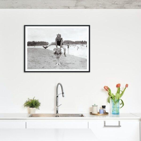 Vintage Beach Party Photographs - Unique Wall Decor, Antique Charm, Nostalgic Art Collection for Home & Office