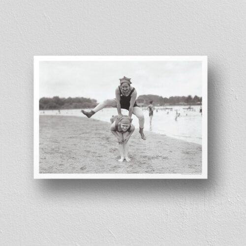 Vintage Beach Party Photographs - Unique Wall Decor, Antique Charm, Nostalgic Art Collection for Home & Office