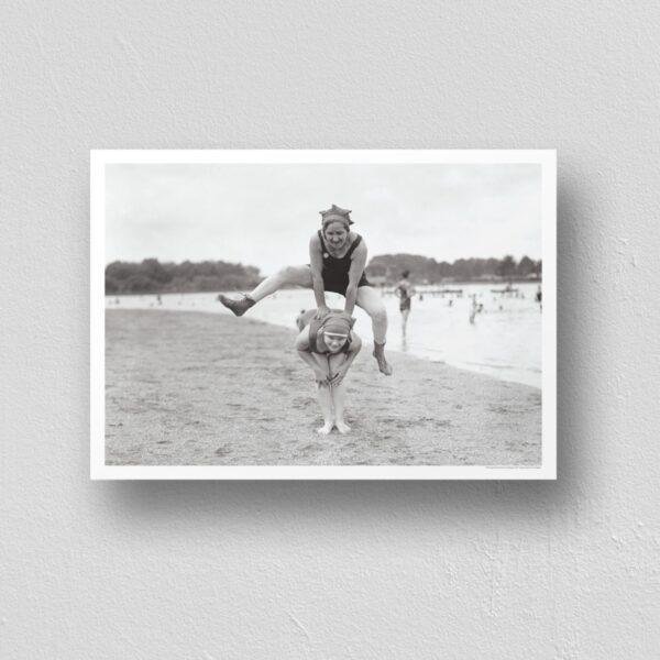Vintage Beach Party Photographs - Unique Wall Decor, Antique Charm, Nostalgic Art Collection for Home & Office