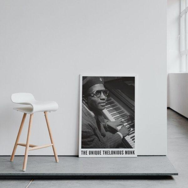 Thelonious Monk Jazz Poster: A Unique Music Gift | Ideal for Elevating Your Living Room Decor