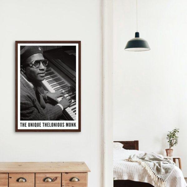 Thelonious Monk Jazz Poster: A Unique Music Gift | Ideal for Elevating Your Living Room Decor