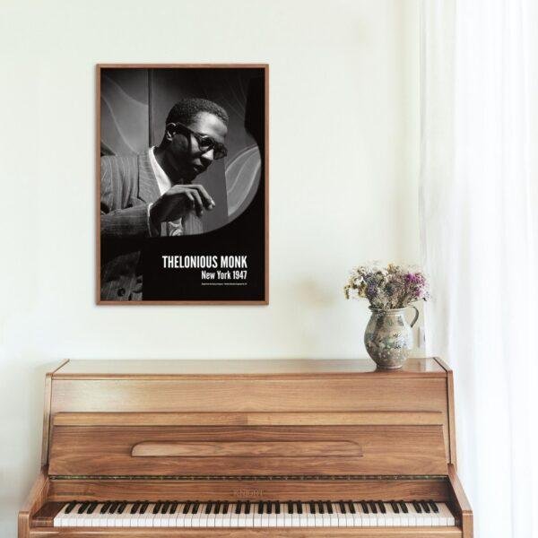 Thelonious Monk Jazz Poster: A Unique Music Gift | Perfect for Enhancing Your Office Wall Art