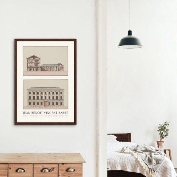 Louis XVI Architecture Print by Jean Benoît Vincent Barré | 18th Century Art | Elegant French Design | Classical Architectural Style