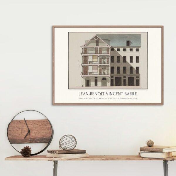 Jean Benoît Vincent Barré 18th Century French Architect, Louis XVI Style, Classical Elegance, Historical Architecture Prints & Decor