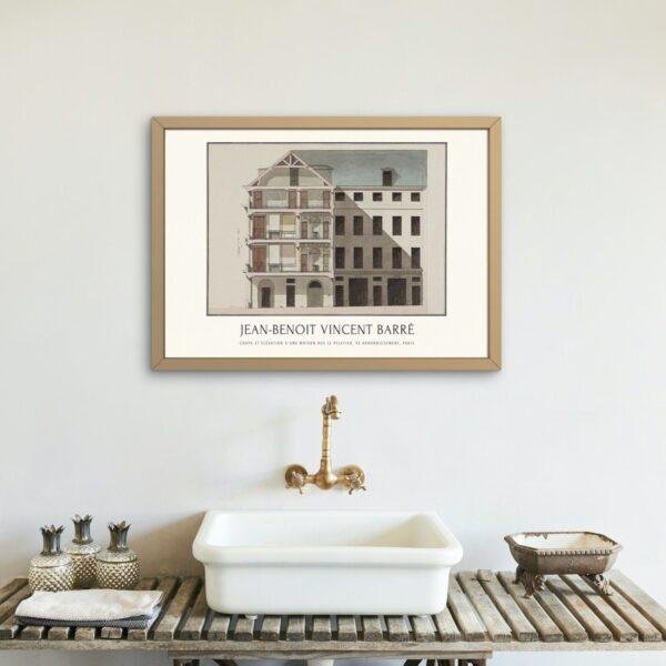 Jean Benoît Vincent Barré 18th Century French Architect, Louis XVI Style, Classical Elegance, Historical Architecture Prints & Decor