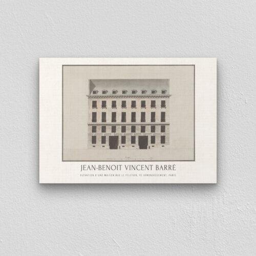 Louis XVI Architect Jean Benoît Vincent Barré Print, 18th Century French Architecture Art, Elegant Classical Decor & History