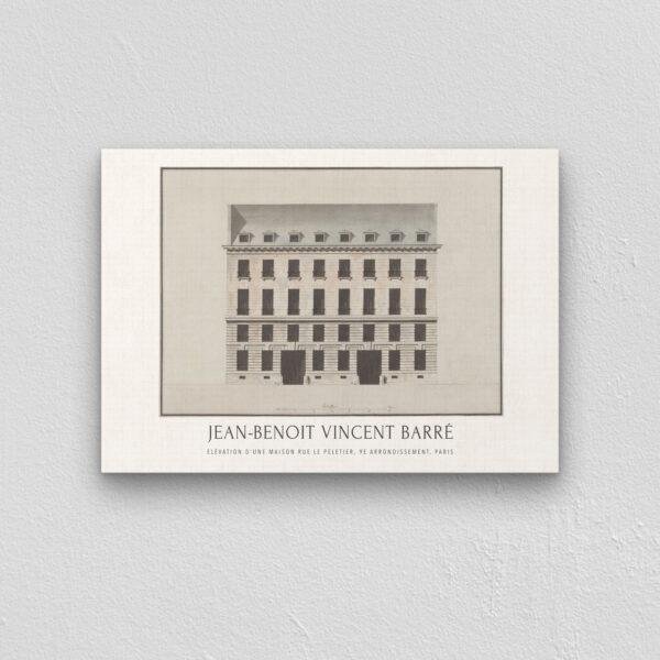 Louis XVI Architect Jean Benoît Vincent Barré Print, 18th Century French Architecture Art, Elegant Classical Decor & History