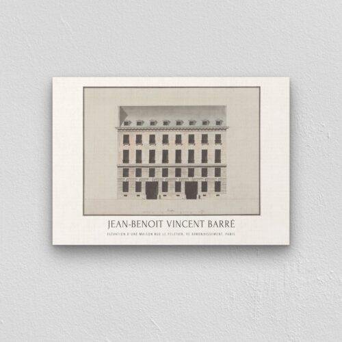 Louis XVI Architect Jean Benoît Vincent Barré Print, 18th Century French Architecture Art, Elegant Classical Decor & History