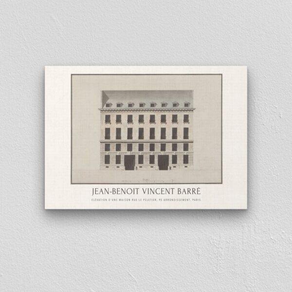 Louis XVI Architect Jean Benoît Vincent Barré Print, 18th Century French Architecture Art, Elegant Classical Decor & History