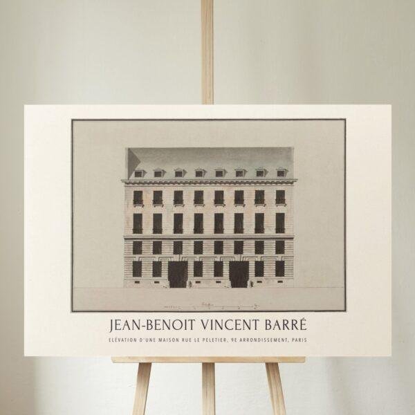 Louis XVI Architect Jean Benoît Vincent Barré Print, 18th Century French Architecture Art, Elegant Classical Decor & History
