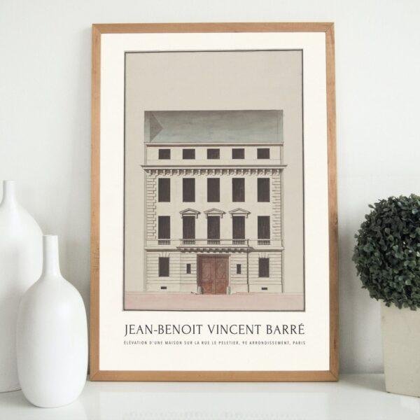 Louis XVI Architecture Print, Jean Benoît Vincent Barré Art, 18th Century French Design, Elegant Wall Decor for Home & Office