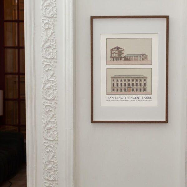 Louis XVI Architecture Print by Jean Benoît Vincent Barré | 18th Century Art | Elegant French Design | Classical Architectural Style