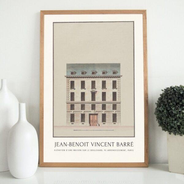 Louis XVI Style Architecture Print, Jean Benoît Vincent Barré Artwork, Elegant 18th Century Design, Classical Home Decor, Historical Art
