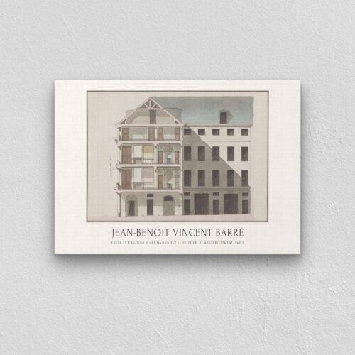 Jean Benoît Vincent Barré 18th Century French Architect, Louis XVI Style, Classical Elegance, Historical Architecture Prints & Decor