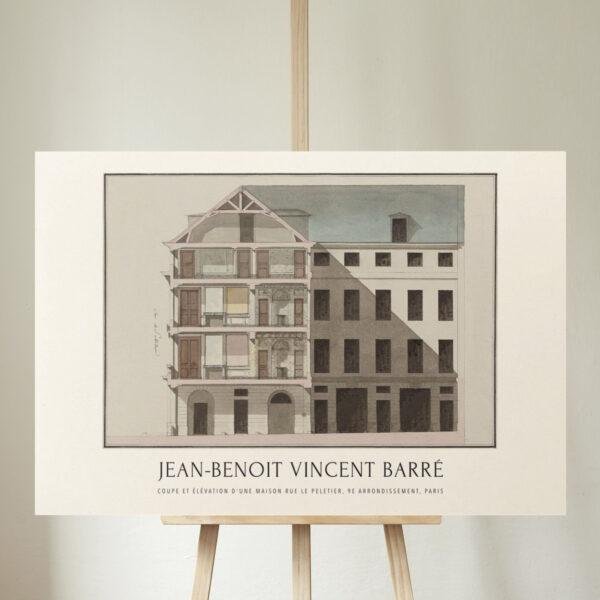 Jean Benoît Vincent Barré 18th Century French Architect, Louis XVI Style, Classical Elegance, Historical Architecture Prints & Decor