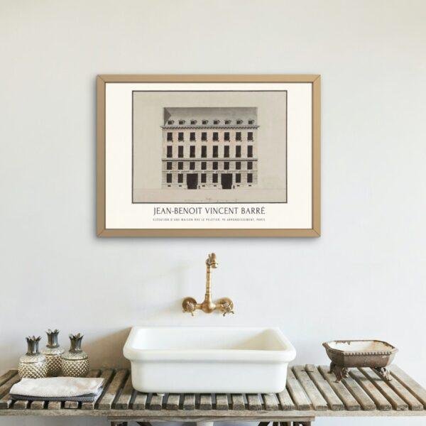 Louis XVI Architect Jean Benoît Vincent Barré Print, 18th Century French Architecture Art, Elegant Classical Decor & History