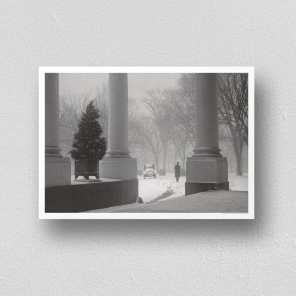 Snow Scene From The White House - Vintage Photograph, Antique Charm, Classic Image, Unique Collectible Decor