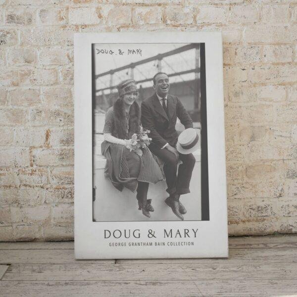 Mary Pickford & Douglas Fairbanks Poster | Silent Film Icons | 1920s Hollywood Legends, Classic Movie Stars, Early Cinema Art Print