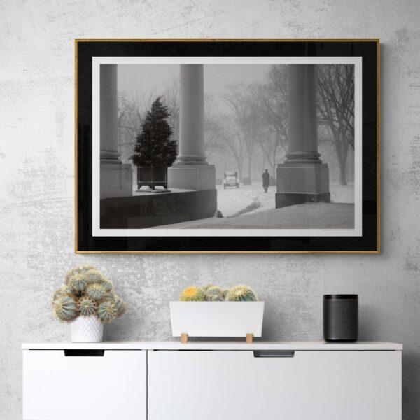 Snow Scene From The White House - Vintage Photograph, Antique Charm, Classic Image, Unique Collectible Decor