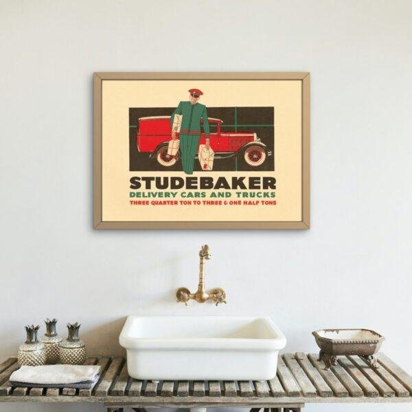 Classic Car Posters | Studebaker Vintage Art Prints for Home Decor | American Heritage Wall Art & Gifts