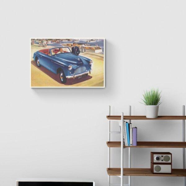 Austin A40 Sports Wall Art, Classic British Car Poster, Automobile Art, Retro Car Print for Home or Garage