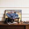 Austin A40 Sports Wall Art, Classic British Car Poster, Automobile Art, Retro Car Print for Home or Garage