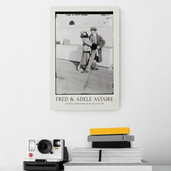 Fred & Adele Astaire Vintage Dance Poster | Classic Hollywood Icons | 1920s Film Stars, Silent Era Legends, Golden Age Cinema Art