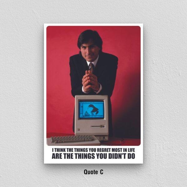 Steve Jobs Motivational Quote Wall Art – Monday Motivation Poster, Iconic Tech Decor, Inspirational Steve Jobs Print