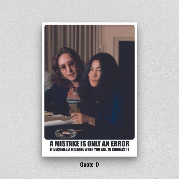 John Lennon and Yoko Ono Motivational Quote Wall Art – Monday Motivation Poster, Iconic Peace Activist Print, Inspirational Decor