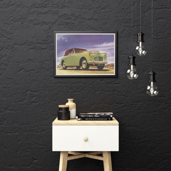 Austin A40 Sports Poster, Classic British Car Print, Automobile Art, Vintage Car Wall Decor