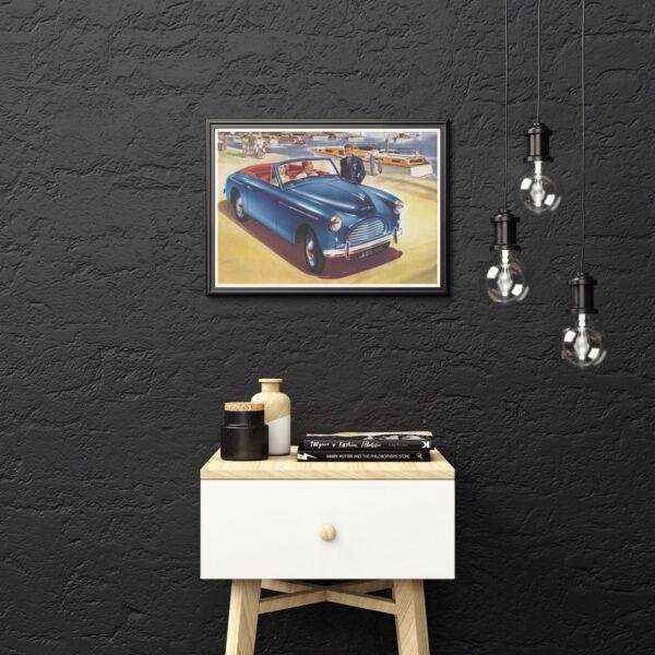 Austin A40 Sports Wall Art, Classic British Car Poster, Automobile Art, Retro Car Print for Home or Garage