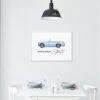 Austin Healey Sprite Mark IV – British Sports Car Illustration, Unique Collectors Gift, Retro Motoring Decor for Enthusiasts