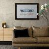 Austin Healey Sprite Mark IV – British Sports Car Illustration, Unique Collectors Gift, Retro Motoring Decor for Enthusiasts
