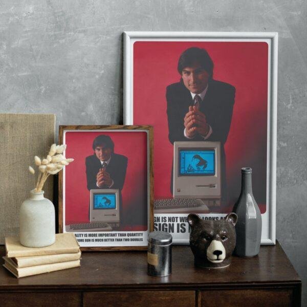 Steve Jobs Motivational Quote Wall Art – Monday Motivation Poster, Iconic Tech Decor, Inspirational Steve Jobs Print