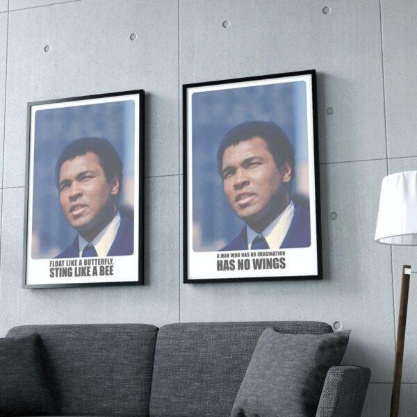 Muhammad Ali Motivational Quote Wall Art – Monday Motivation Poster, Iconic Boxing Legend Print, Inspirational Decor