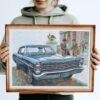 1967 Ford Custom 500 - Printable Art, Retro American Cars, Wall Decor, Classic Car, Enthusiast Gift