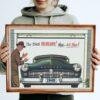 1949 Mercury Eight - 1950s American Car, Car Enthusiast Gift, Classic Cars, Ford Branding