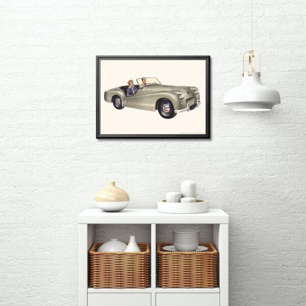 Triumph TR2 Poster – British Sports Car Art, Classic British Car Print, Vintage Automobile Wall Decor, Printable Art