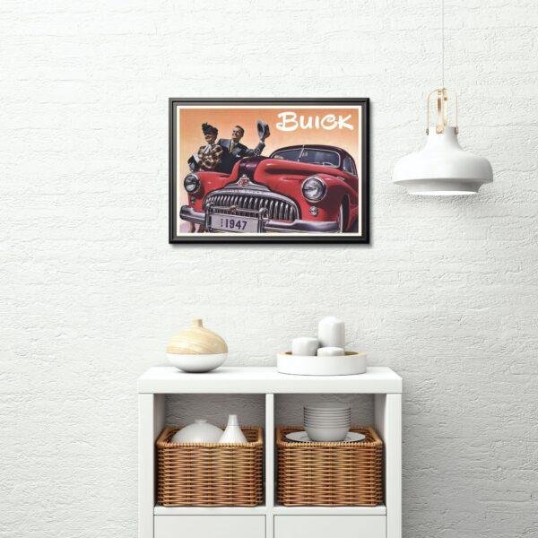 Vintage Car Poster - Buick 1947 Lineup Wall Art, Classic Automobile Print for Car Enthusiasts & Vintage Decor Gift