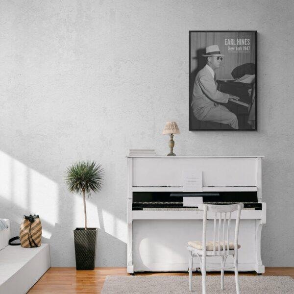 Earl Hines Jazz Poster: A Unique Music Gift | Ideal for Elevating Your Living Room Decor