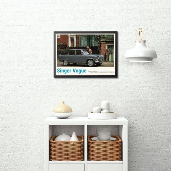 Singer Vogue Station Wagon Printable Art, Singer Cars, Classic Cars, Automobile Art, Vintage Car Wall Decor