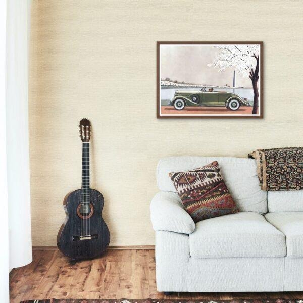 1935 Lincoln LeBaron Convertible Roadster - Car Poster instant download