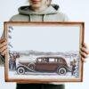 1935 Lincoln The Seven Passenger Sedan - Car Poster instant download