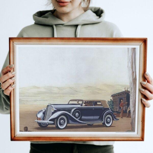 1935 Lincoln LeBaron Convertible Sedan - Car Poster instant download