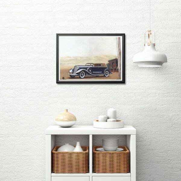 1935 Lincoln LeBaron Convertible Sedan - Car Poster instant download