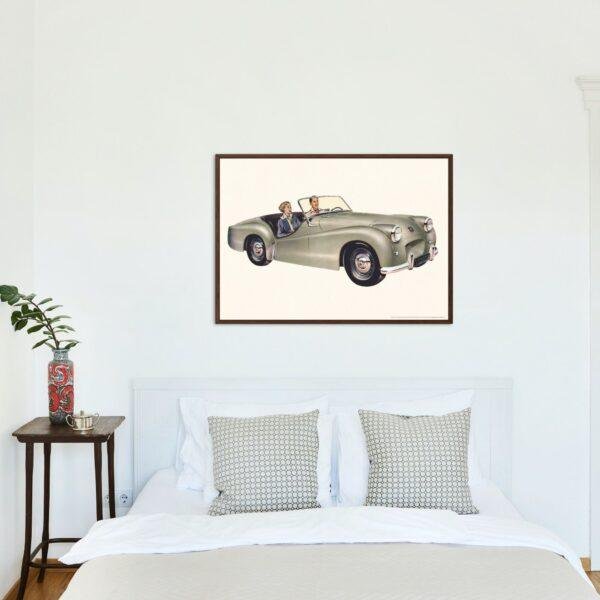 Triumph TR2 Poster – British Sports Car Art, Classic British Car Print, Vintage Automobile Wall Decor, Printable Art