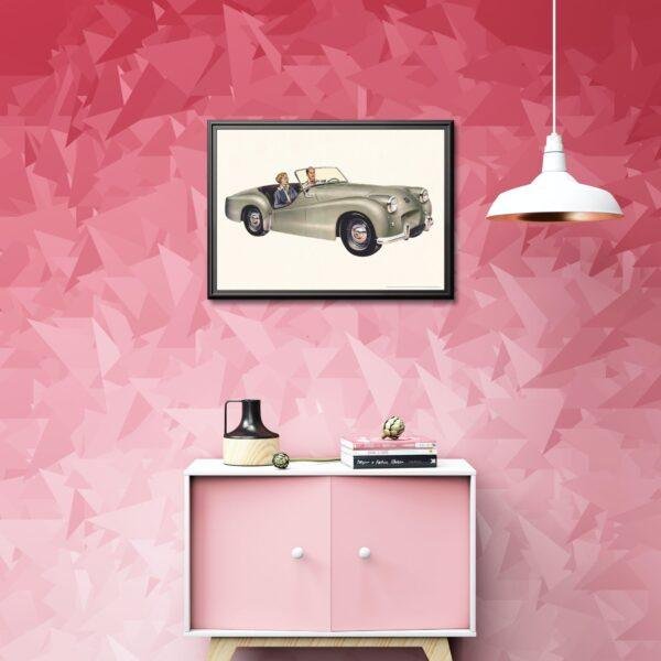 Triumph TR2 Poster – British Sports Car Art, Classic British Car Print, Vintage Automobile Wall Decor, Printable Art