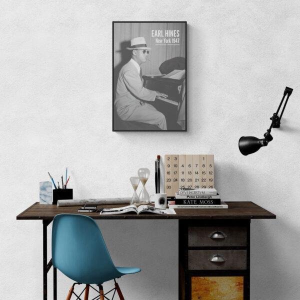 Earl Hines Jazz Poster: A Unique Music Gift | Ideal for Elevating Your Living Room Decor