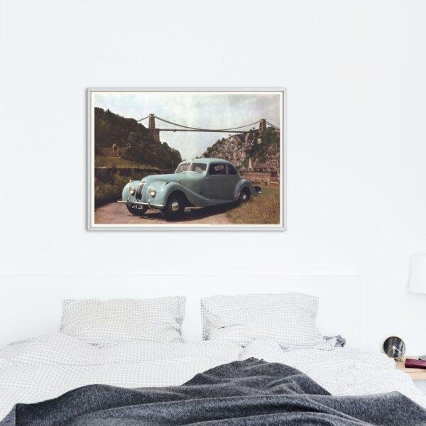 Bristol Cars - Car Enthusiast Classic British Automobile Art Print, Man Cave Decor, Vintage English Car Wall Art